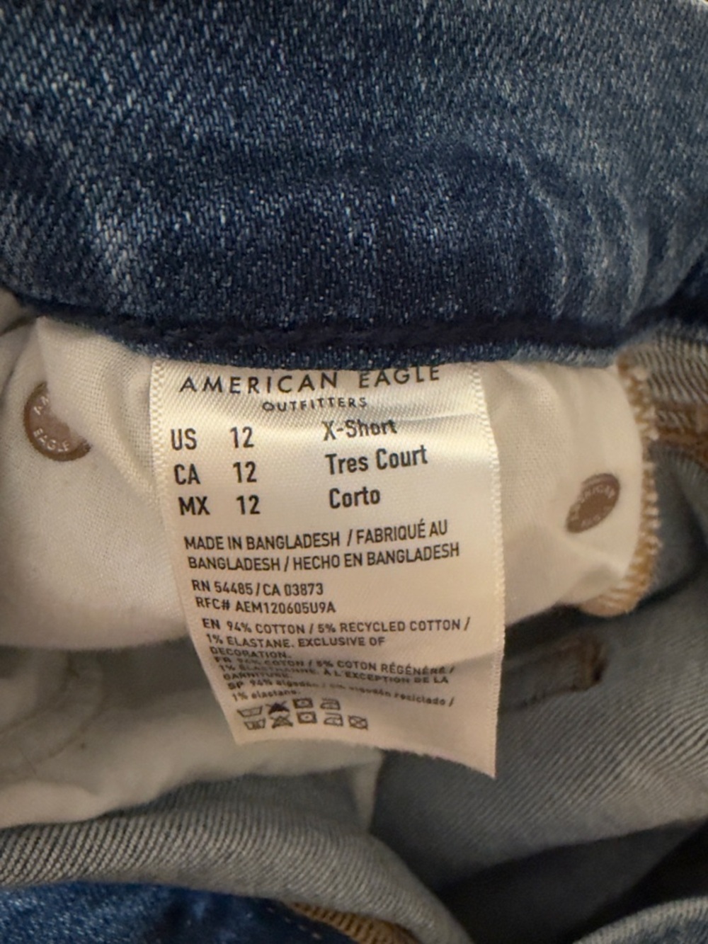 American Eagle Outfitters Light Blue Wide-Leg Jeans - Picture 3 of 4